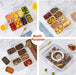 Divided Serving Tray with Lid and Handle - Snackle Box Charcuterie Container for Portable Snack Platters - Clear Organizer for Candy, Fruits, Nuts, Snacks - Perfect for Party, Entertaining