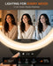 Ring Light with Stand, 50" Phone Tripod with Wireless Remote