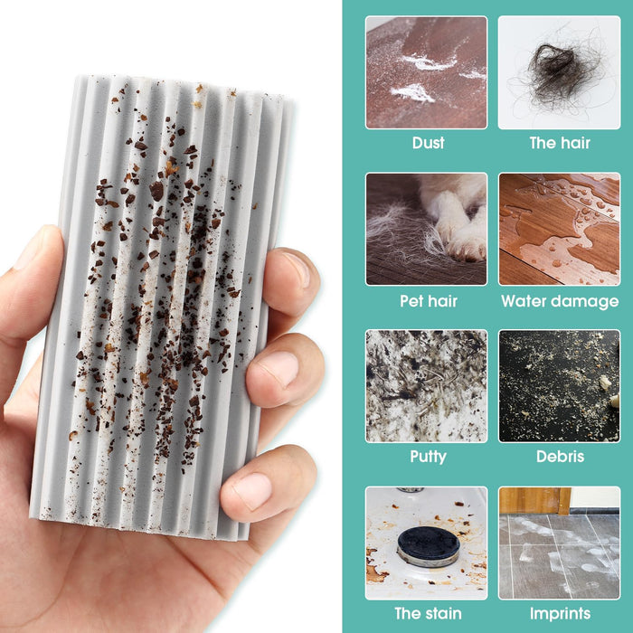 4 Pack Damp Dusting Sponge Duster, Grey Dust Cleaning Sponge, Reusable Household Cleaning Sponge Tool for Blinds, floorb