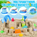ERHAlCAT Beach Toys with Sand Molds, Collapsible Bucket for Kids Ages 3-12