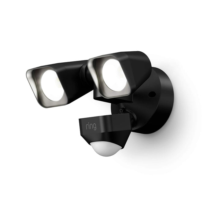 Floodlight Wired — Motion-activated floodlight, bright LEDs, works with Amazon Sidewalk, Black