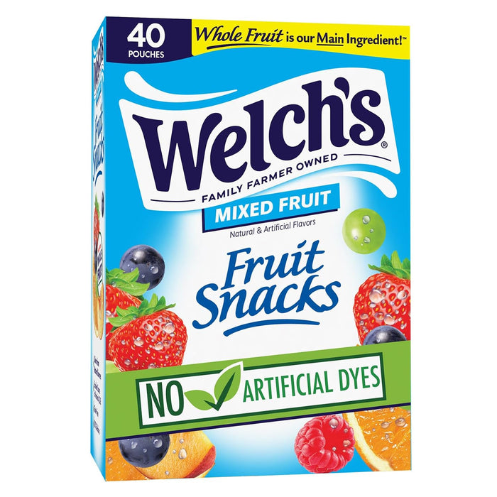 Fruit Snacks - Mixed Fruit Box - Kids Snacks - 0.8 Oz - 40 Pack
