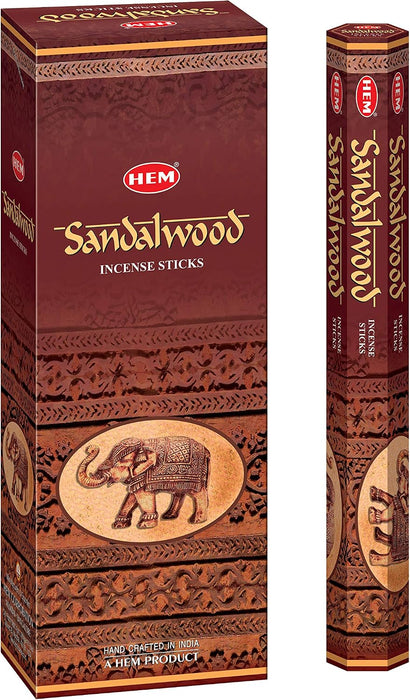 - Sandalwood Incense Sticks - Pack of 6 - 120 count - 301g