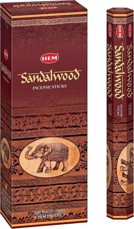 - Sandalwood Incense Sticks - Pack of 6 - 120 count - 301g
