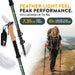 100% Carbon Fiber Trekking Poles by USA Brand - Ultra Strong Lightweight Collapsible Hiking Poles with Cork and EVA Foam