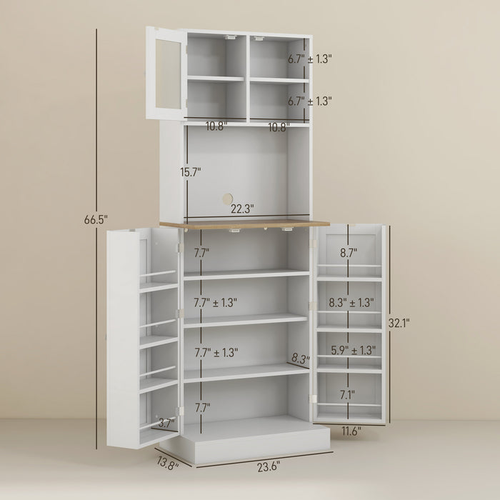 Tall Kitchen Pantry and Microwave Cabinet