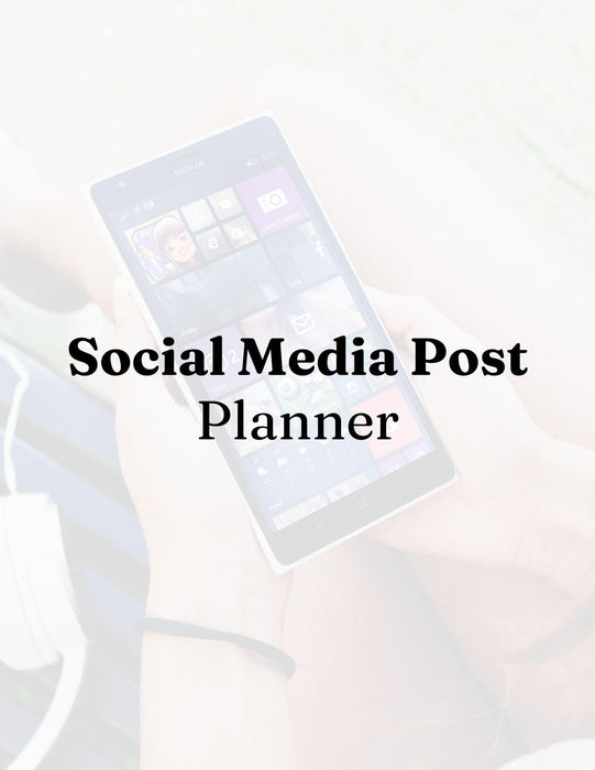 Social Media Planner Printable PDF | Content Planner | Instagram TikTok Facebook Post Organizer | Content Calendar Instant Download 12 pages