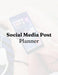 Social Media Planner Printable PDF | Content Planner | Instagram TikTok Facebook Post Organizer | Content Calendar Instant Download 12 pages
