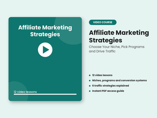 Affiliate Marketing Strategies Video Course - cover