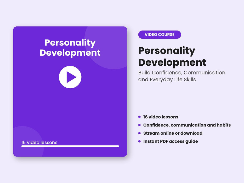 Personality Development Video Course - cover