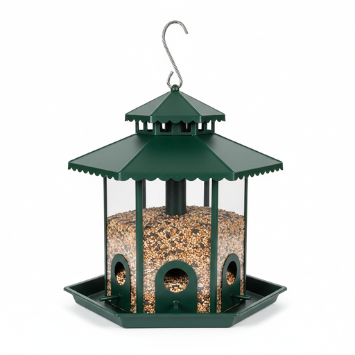 Large-capacity hanging gazebo bird feeder
