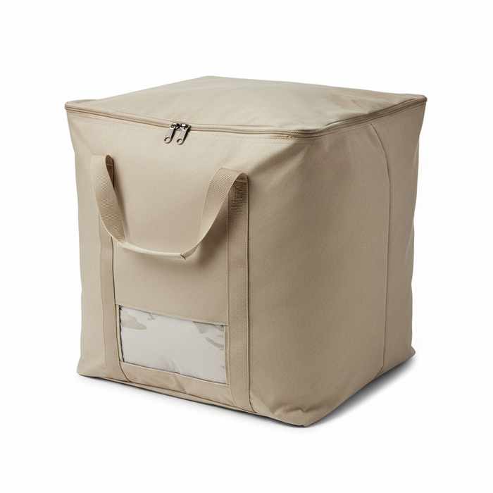Large foldable blanket storage bag