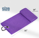16 × 24 in Microfiber Golf Towel with Carabiner — Purple