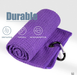 16 × 24 in Microfiber Golf Towel with Carabiner — Purple