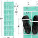 24-Pocket Over-Door Shoe Organizer — Turquoise