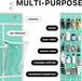24-Pocket Over-Door Shoe Organizer — Turquoise