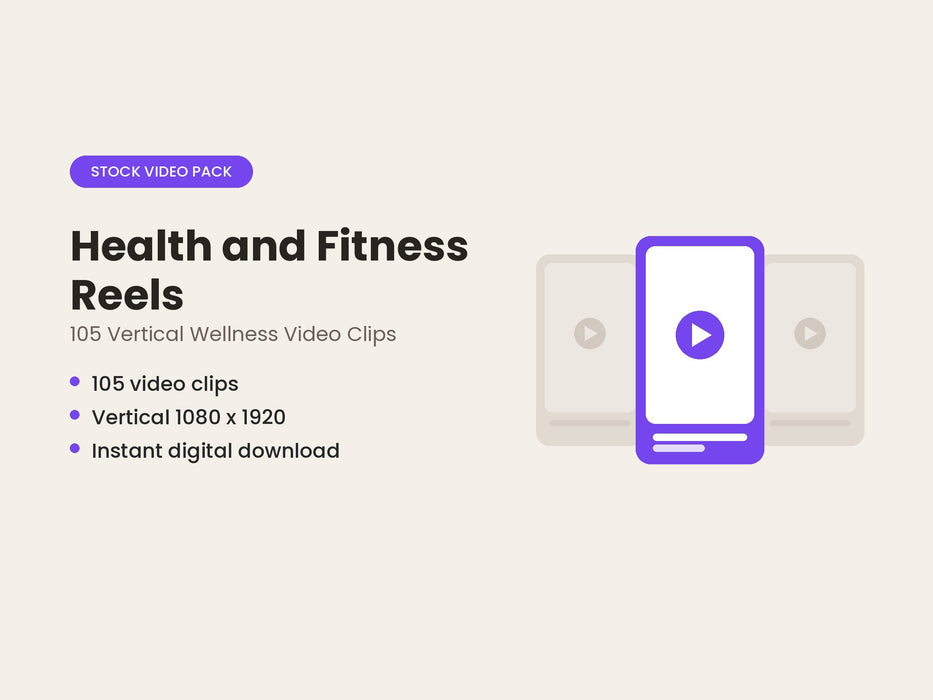 Health and Fitness Reels: 105 Vertical Wellness Stock Video Clips