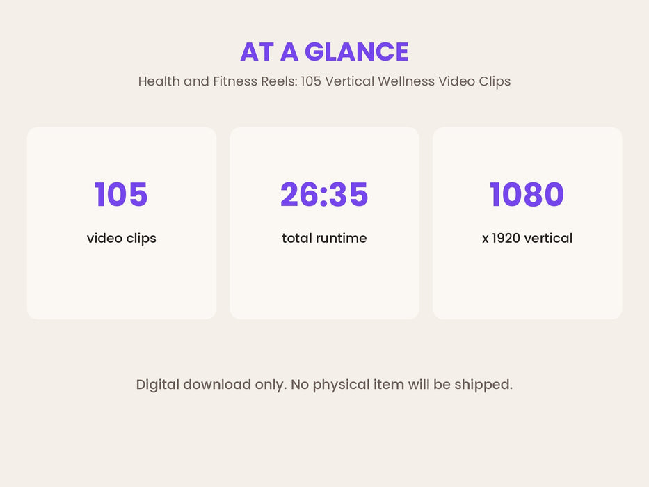 Health and Fitness Reels: 105 Vertical Wellness Stock Video Clips