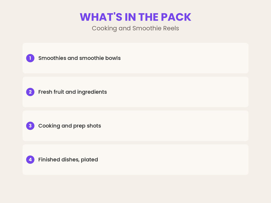 Cooking and Smoothie Reels: 140 Vertical Food and Nutrition Stock Video Clips