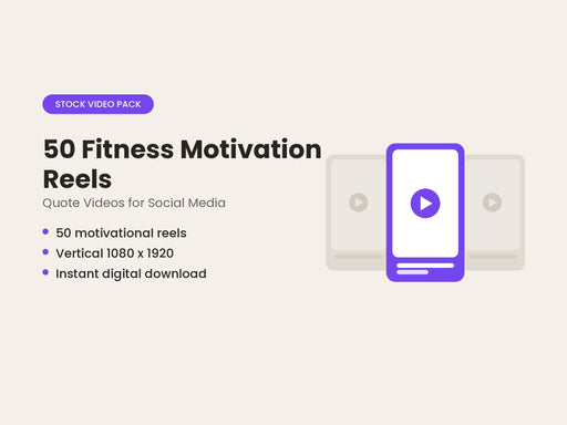 50 Fitness Motivation Reels: Editable Quote Videos for Social Media
