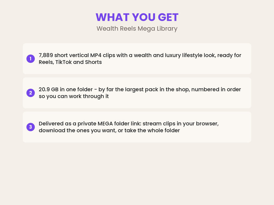 Wealth Reels: 7,800+ Vertical Stock Video Clip Mega Library