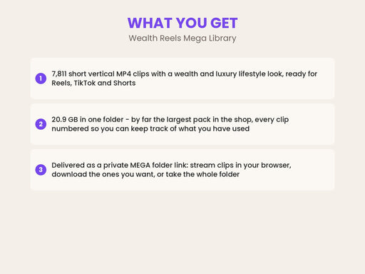 Wealth Reels: 7,800+ Vertical Stock Video Clip Mega Library