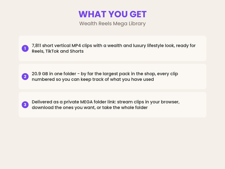 Wealth Reels: 7,800+ Vertical Stock Video Clip Mega Library