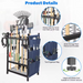 Garden Tool Organizer Rack with Storage Bag