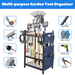 Garden Tool Organizer Rack with Storage Bag