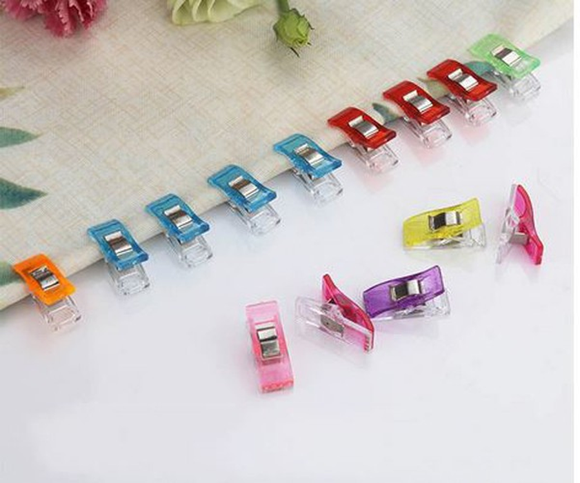Assorted sewing and quilting clips in multiple colors