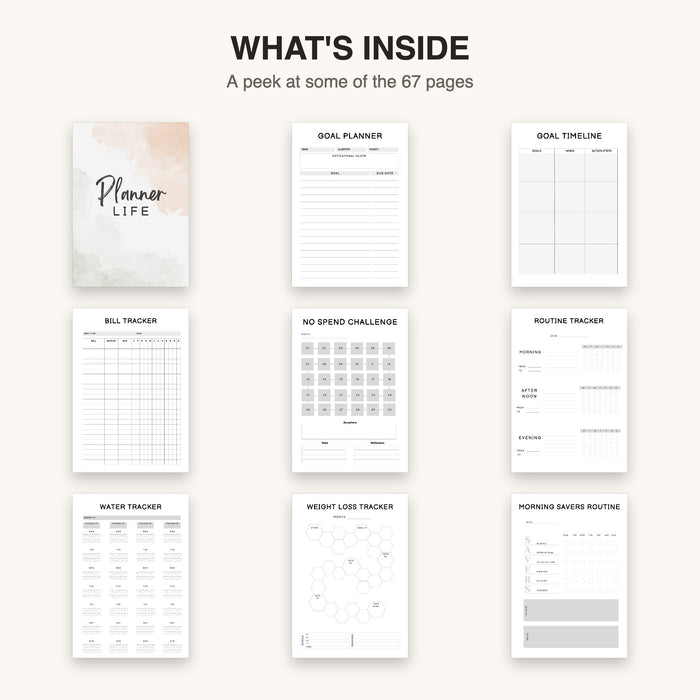 Life Planner | Editable Canva Template & Printable PDF