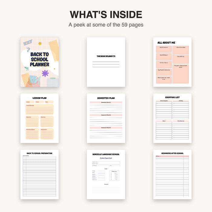 Back To School Planner | Editable Canva Template & Printable PDF