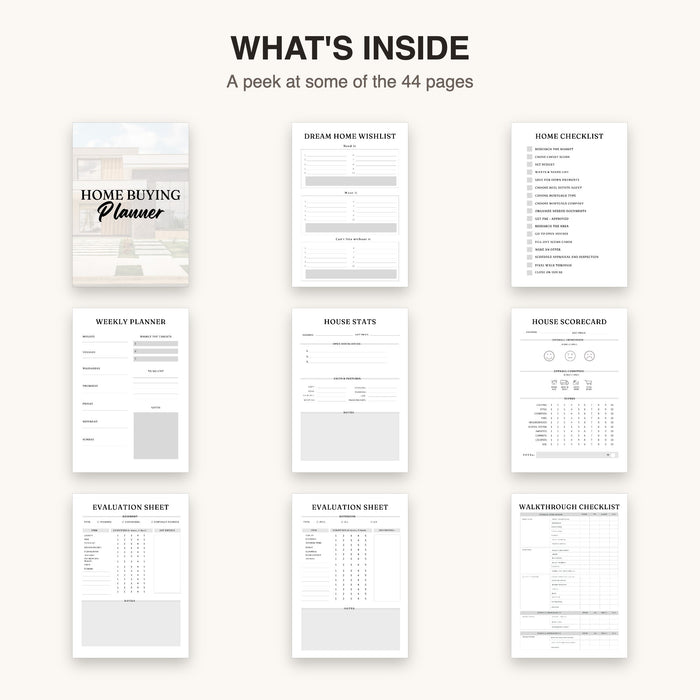 Home Buying Planner | Editable Canva Template & Printable PDF