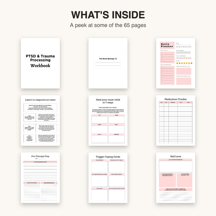 Guided Healing Reflection Workbook | Editable Canva Template & Printable PDF