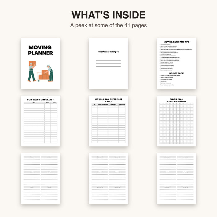 Moving Planner | Editable Canva Template & Printable PDF