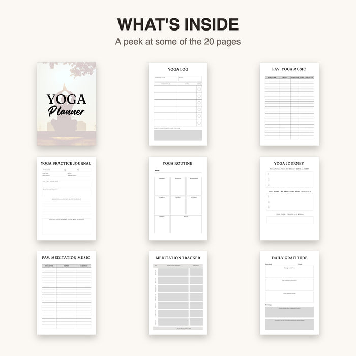 Yoga Journal | Editable Canva Template & Printable PDF