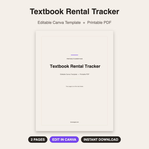 Textbook Rental Tracker cover