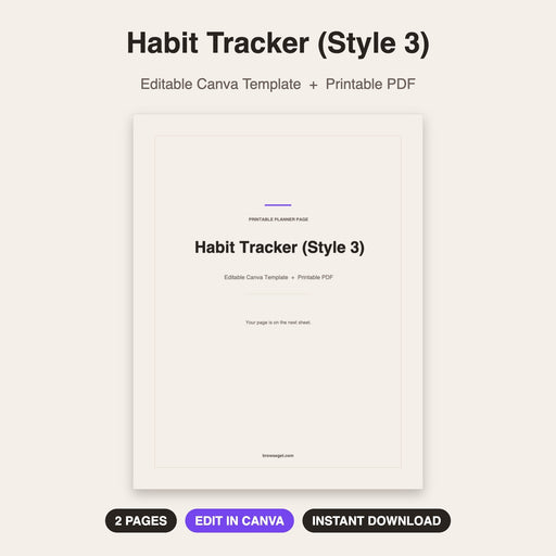 Habit Tracker Style 3 cover
