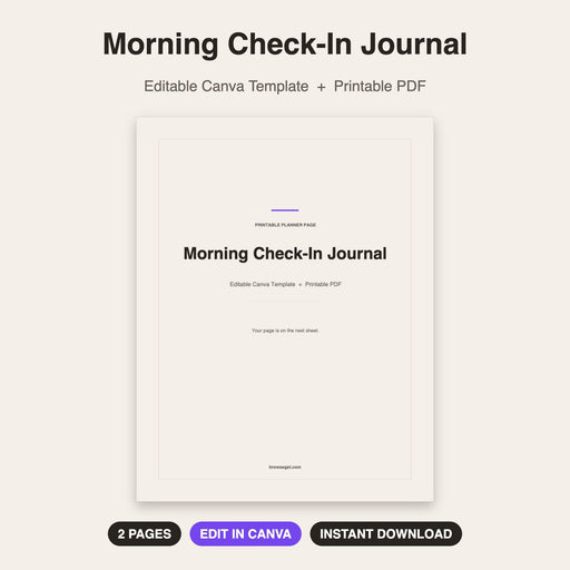 Morning Check-In Journal cover