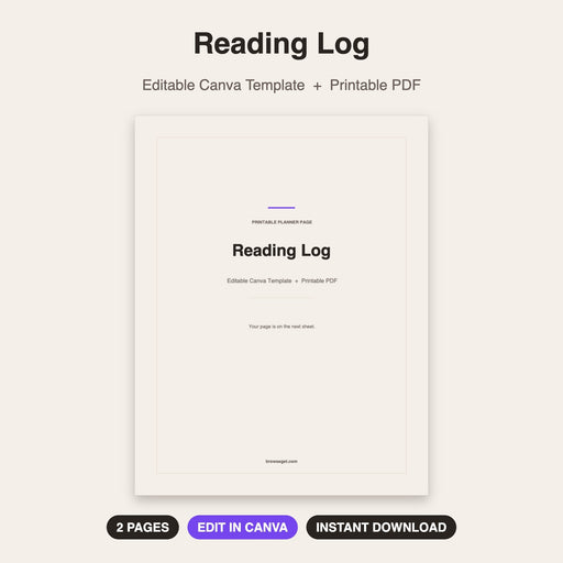 Reading Log cover