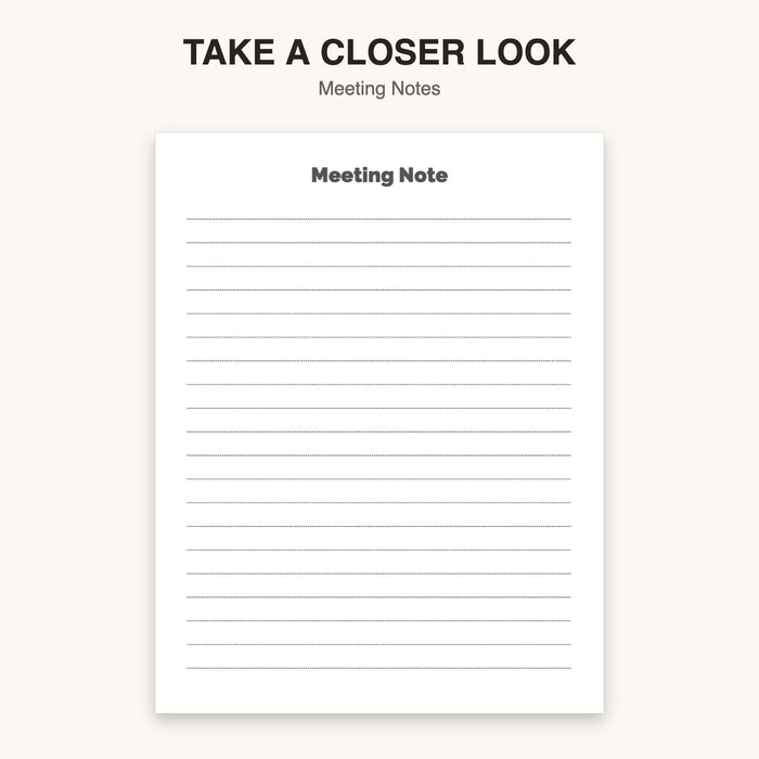 Meeting Notes | Editable Canva Template & Printable PDF
