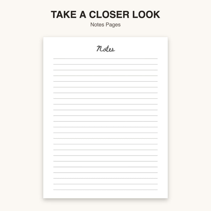 Notes Pages | Editable Canva Template & Printable PDF
