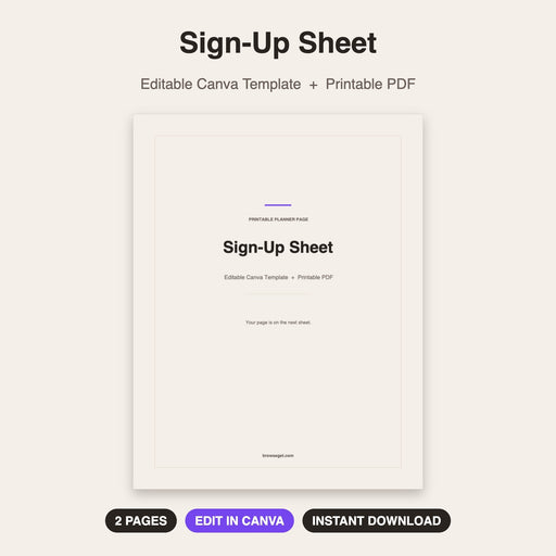 Sign-Up Sheet cover