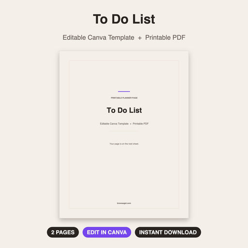To Do List cover