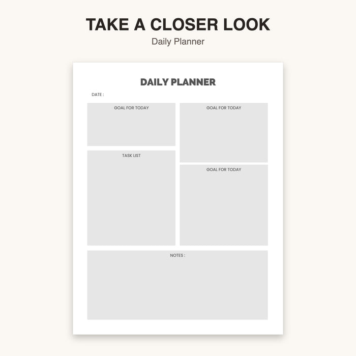 Daily Planner | Editable Canva Template & Printable PDF
