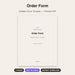 Order Form cover