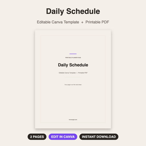Daily Schedule cover