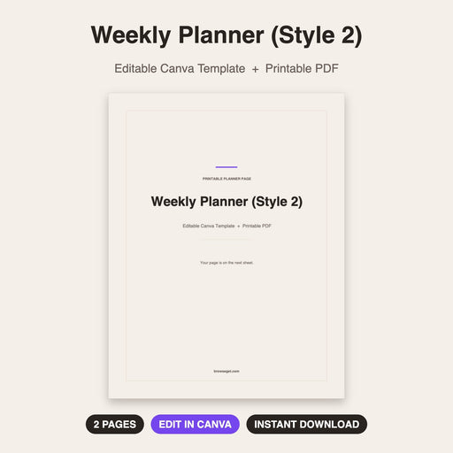 Weekly Planner Style 2 cover