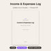 Income and Expenses Log cover