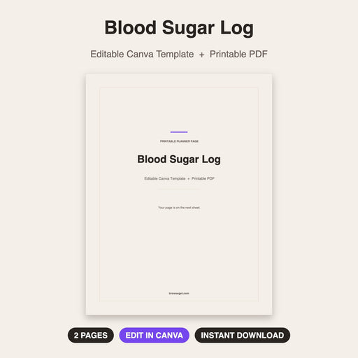 Blood Sugar Log cover
